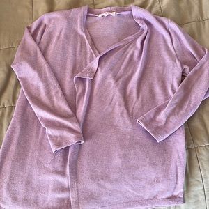 Purple cardigan